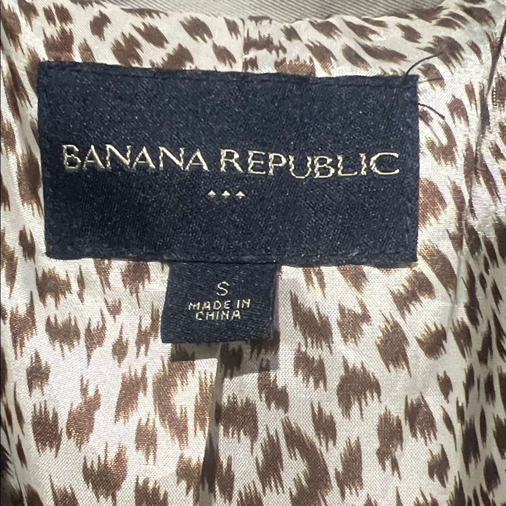 Banana Republic Tan Double-Breasted Trench Coat 🧥 Size Small Belted - Picture 4 of 16